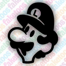 Mario Luigi glittertattoosjabloon