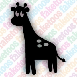 Giraffe glittertattoo sjabloon