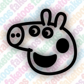 Peppa big glittertattoosjabloon