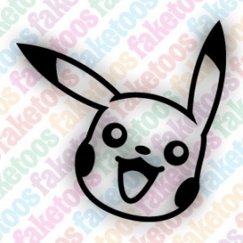 Pokemon Pickachu glittertattoo sjabloon