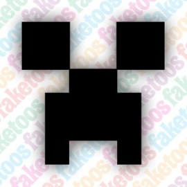 Minecraft creeper 1 Glittertattoosjabloon