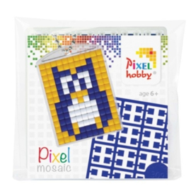 pixelhobby uil sleutelhanger medaillon