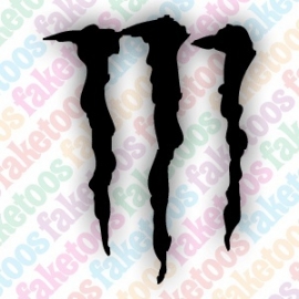 Monster Energy logo glittertattoosjabloon