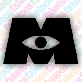 Monster Inc logo glittertattoosjabloon