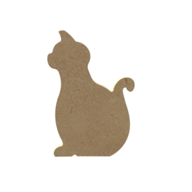 MDF zittende kat 10 cm