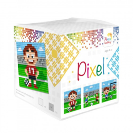 Pixelhobby kubusset voetbal 3 patronen 3 plaatjes