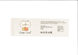 Sokken Chippi Twins wit one size (34-43)