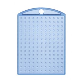 Pixel medaillon sleutelhanger  11x14 pixels  transparant blauw