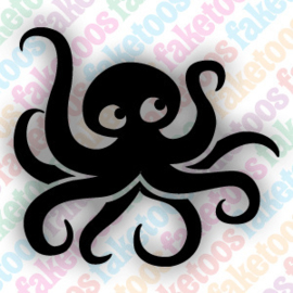 Octopus Glittertattoosjabloon