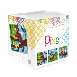 Pixelhobby kubusset aap 3 patronen 3 plaatjes