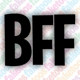 BFF tekst glittertattoo sjabloon