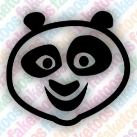 Kung Fu panda glittertattoosjabloon