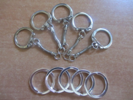 5 sleutelhangers met ring