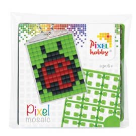 pixelhobby lieveheersbeestje sleutelhanger medaillon