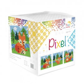 Pixelhobby kubusset vossen 3 patronen 3 plaatjes