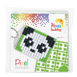 pixelhobby panda sleutelhanger medaillon