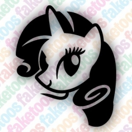 MY little pony 2 glittertattoosjabloon