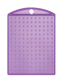 Pixel medaillon sleutelhanger  11x14 pixels  transparant paars