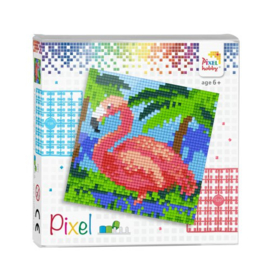 Pixelset  flamingo  4 basisplaten
