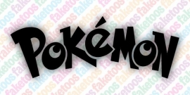Pokemon tekst logo glittertattoo sjabloon