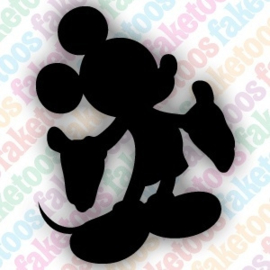 Mickey Mouse silhouet Glittertattoosjabloon