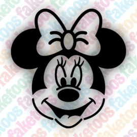 Minnie Mouse Glittertattoosjabloon