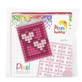 pixelhobby hartjes sleutelhanger medaillon