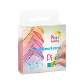 set 5 medaillons 5 colorcords roze oranje pastel