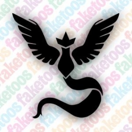 Pokemon Articuno  glittertattoo sjabloon