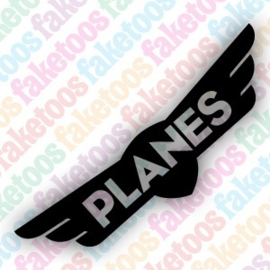 Planes logo Glittertattoosjabloon