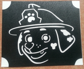 Paw Patrol Marshall gezicht glittertattoosjabloon