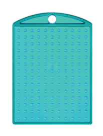 Pixelhobby  transparant  turquoise sleutelhanger medaillon