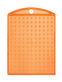 Pixel medaillon sleutelhanger  11x14 pixels  transparant oranje