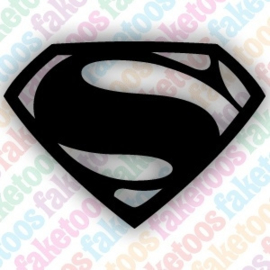 Superman logo man of steel Glittertattoosjabloon