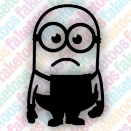 Minion sad Glittertattoosjabloon