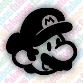Mario 1 glittertattoosjabloon