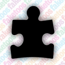 Autisme puzzel logo glittertattoosjabloon