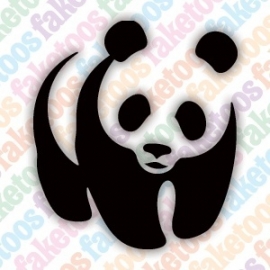 Panda glittertattoo sjabloon