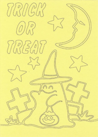 voorbeeld zandkaart Halloween spookje