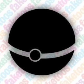 Pokemon Pokebal 2 glittertattoo sjabloon