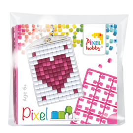 pixelhobby  hart in hart  sleutelhanger medaillon