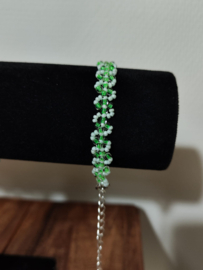 armband bloemenkrans groen (handmade)