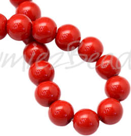 04024 Glasparel Red 3-4mm; gat 0,5mm 1 streng ±30cm