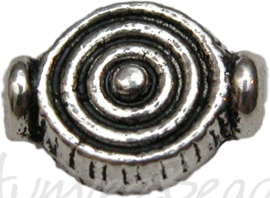 00745 Spacer spiraal Antiek zilver 9mmx7mm 11 stuks