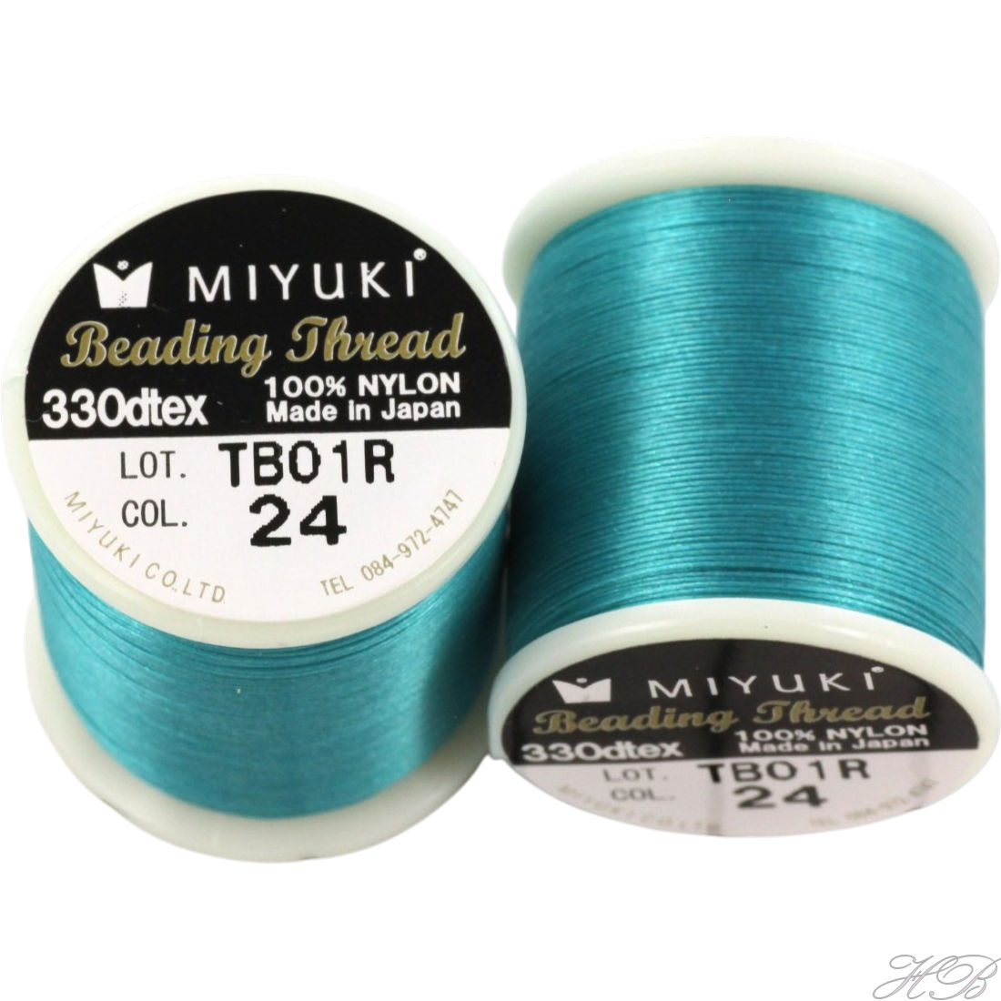 MB-0218 Miyuki beading draad ±50meter Azuurblauw 0,2mm 1 rol