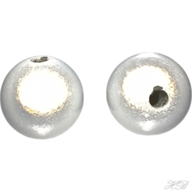 04690 Acryl kraal Miracle Wit  12mm; gat 1mm 6 stuks