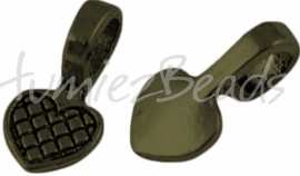 02618 Plakoog voor hangers (glue on bail) Antiek brons (Nikkelvrij) 8mmx8mm 5 stuks