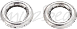 00285 Gesloten ring rondelle Antiek zilver (Nikkelvrij) 8mmx1,5mm; gat 5mm 25 stuks