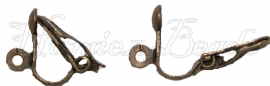 00774 Ohrclip Bronzefarbe 12mm 3 paar