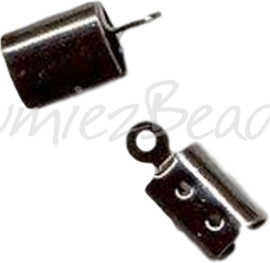 02486 Veterklem Zwart (Nikkelvrij) 10mmx4mm 6 stuks